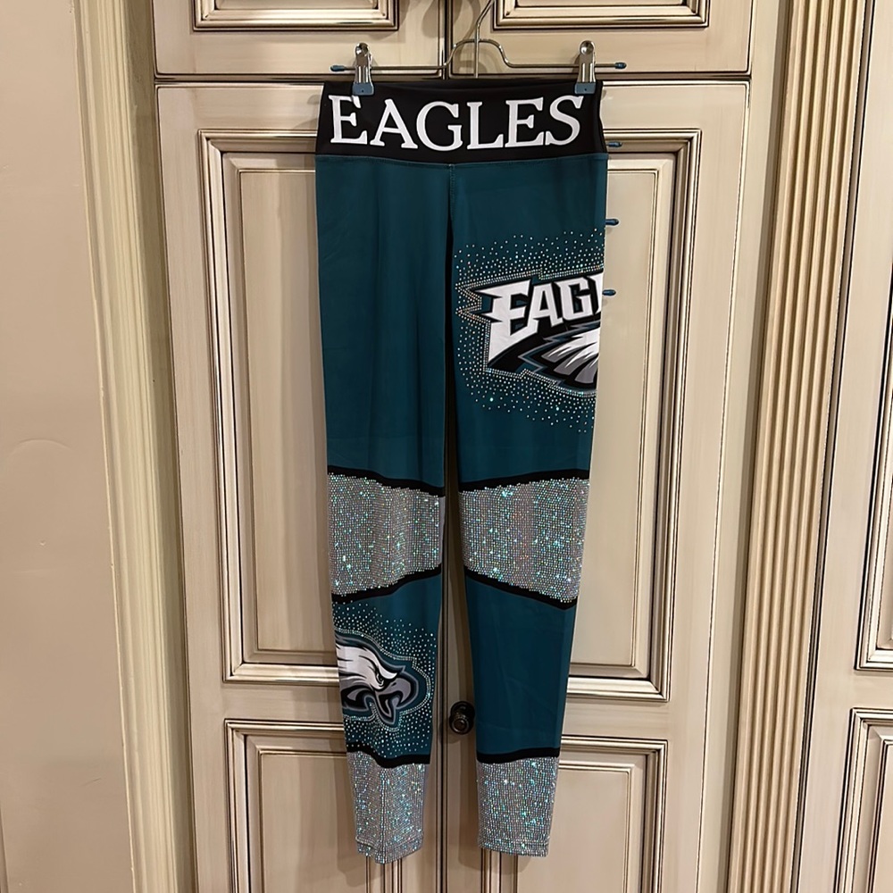 EAGLES Philadelphia leggings rhinestone 💚💚💚 Size Small 🦅🦅🦅